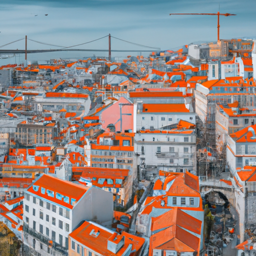 נוף עירוני שוקק חיים של פורטוגל המציג את שוק הנדל"ן המשגשג